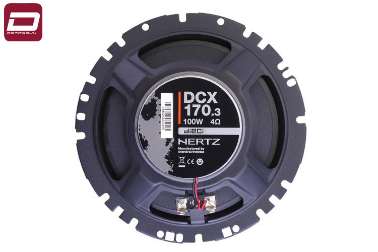 Hertz DCX 170.3  2-х полосная акустика 16,5см, 4 Ом, 60_120 Вт, 60-21000 Гц, 93 дБ., НЧ_ прессованна (2)