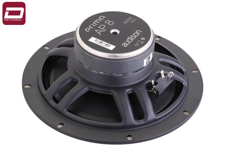 Audison Prima AP 8 мидбас 20см, пара RMS_max_ 100_300 Вт, 4 Ом, 35-3000 Гц, 93,5 дБ, диффузор_ вод (2)