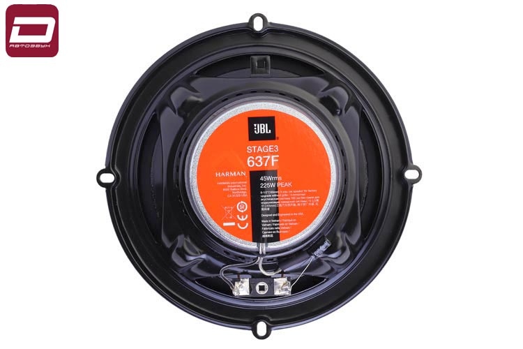 JBL STAGE3 637F  3-х полосная акустика 16,5см, 6,5_, 3 Ом, MAX 135 Вт, RMS 45 Вт, 55 - 20 000 Гц, 92 (5)