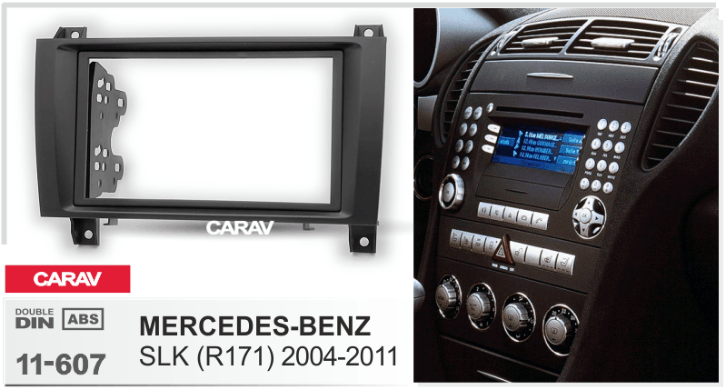 CARAV 11-607   переходная рамка магитолы 2DIN для MERCEDES-BENZ SLK-klasse (R171)  2004-2011
