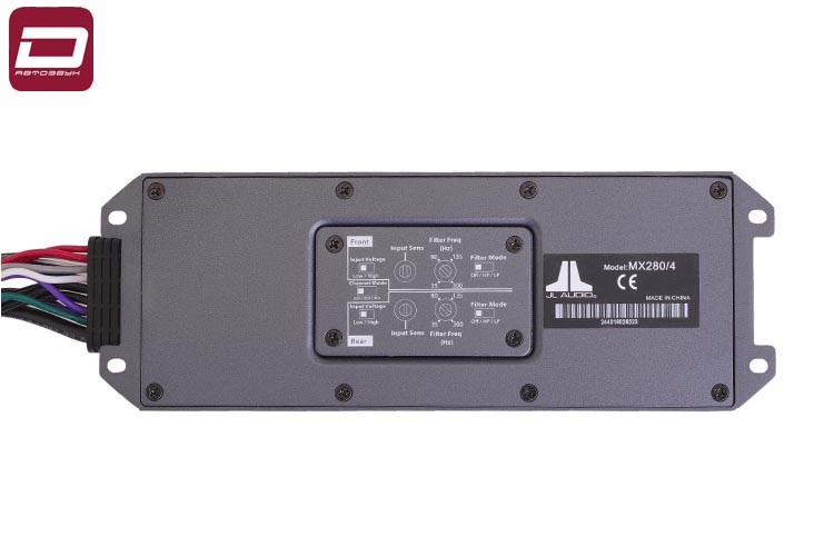 JL Audio MX280_4   4-х канальный усилитель, Class D, RMS (4 Ом, 14,4 В), Вт _ 4 x 50,  RMS (3 Ом, 14 (7)