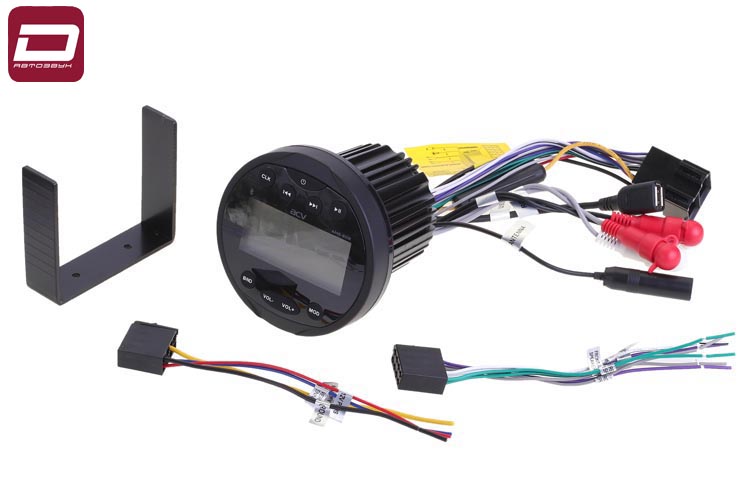 ACV AMR-801R Marine медиа ресивер, круглой формы WMA_WAV_MP3, Bluetooth, 4 х 40 Вт, 1 RCA, USB и AUX (2)