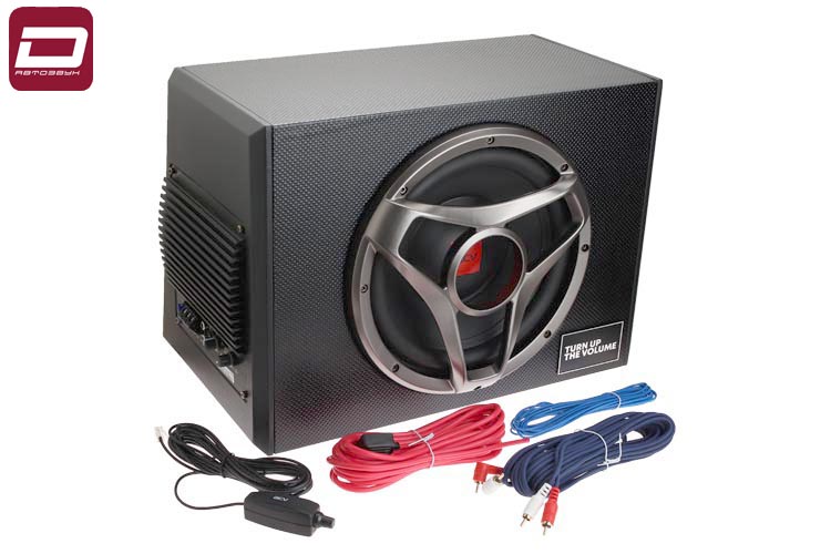 ACV BBA-10R  активный фазоинверторный сабвуфер 25см в корпусе, RMS_max_ 1200 Вт, 4 Ом, ЧХ_ 38-122 Гц