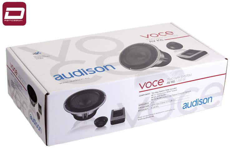 Audison Voice AV K6 Kit    2-х компонентная акустика 16,5см, RMS_max_ 125_250 Вт, 4 Ом, 50-22000 Гц, (1)
