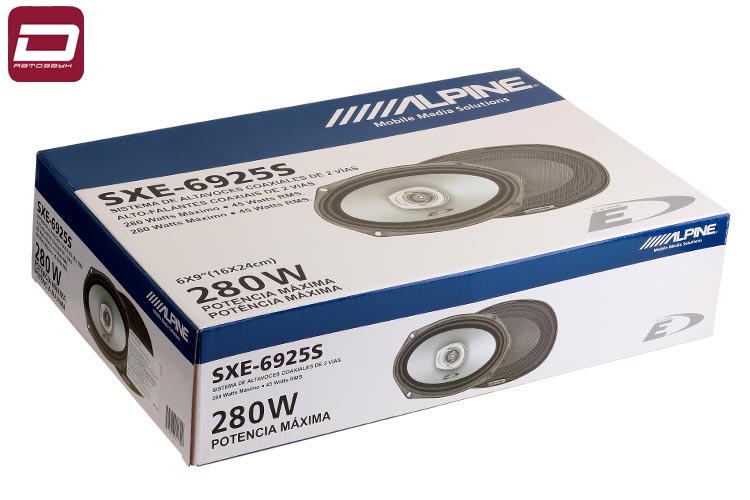 Alpine SXE-6925S   2-полосная коаксиальная акустика 6x9_ ( 15 х 22,5см), 280Bт Пиковая мощность, 45B (1)