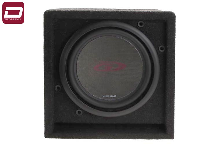 Alpine SBG-844BR сабвуфер 20см в корпусе с фазоинвертором, RMS_макс.120_400 Вт, 4Ом, 34-1500Гц, разм (2)