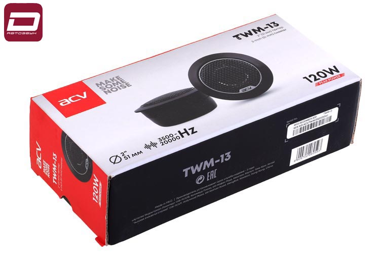 ACV TWM-13 твиттеры D 28мм, RMS 40Вт, майлар, 2шт в комплекте (1)