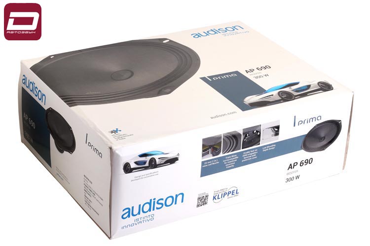 Audison AP 690    НЧ_СЧ динамики 6 х 9 _ ,пара, RMS_max_ 100_300 Вт, 4 Ом, 40-5000 Гц, 95 дБ, феррит