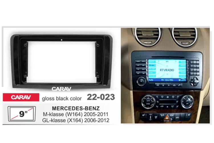 CARAV 22-023   9 переходная рамка магитолы  для MERCEDES-BENZ