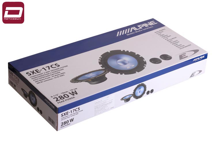 Alpine SXE-17CS  2-х компонентная акустика 16,5м, RMS_max_ 45_280 Вт, 4 Ом, 60-20000 Гц, 90 дБ, мате (1)