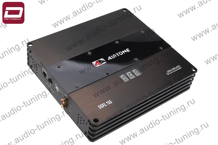 Airtone Audio DSP2.160  2-х канальный усилитель, класс АВ, RMS 4Ом - 2x160Вт, 2Ом - 2х250Вт, 4Ом - 1