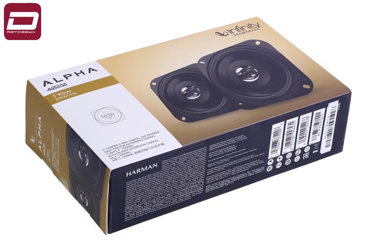 Infinity Alpha 4020   2-х полосная акустика 4_( 10см),  4 Ом, MAX 175 Вт, RMS 25 Вт, 75 - 20 000 Гц, (4)