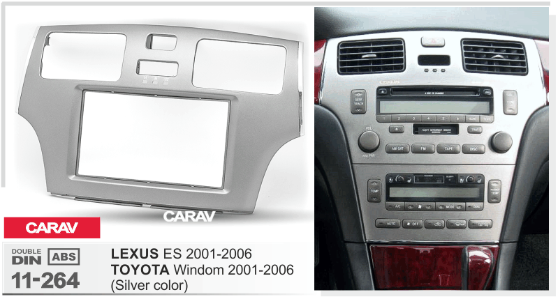CARAV 11-264   переходная рамка магитолы 2DIN для LEXUS ES ( 2001-06), TOYOTA Windom ( 2001-2006) се