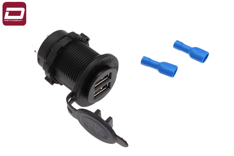 ACV RM37-2004 преобразователь с автомобильного прикуривателя на 2 USB разъёма. Прикуриватель 12 24 В