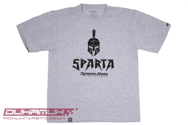 Dynamic State  Футболка серый меланж SPARTA Dynamic State, чёрный принт,XXL  плотность ткани 160 гр  (3)