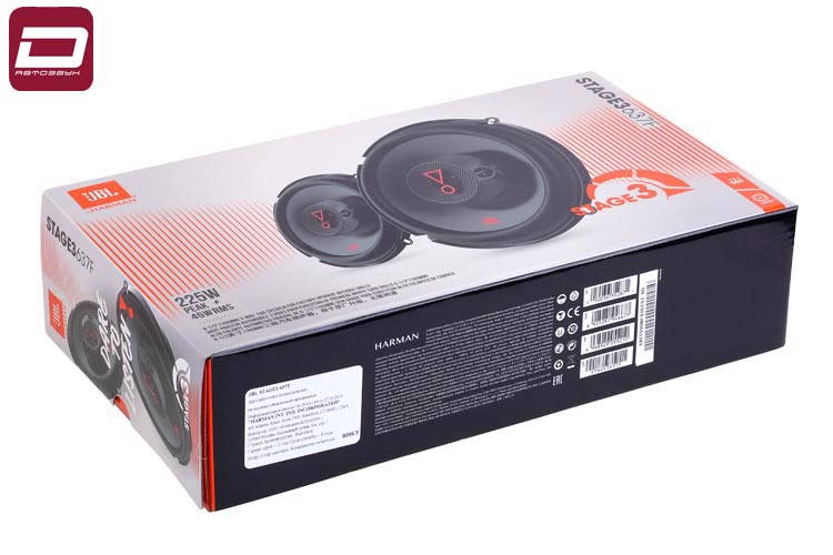 JBL STAGE3 637F  3-х полосная акустика 16,5см, 6,5_, 3 Ом, MAX 135 Вт, RMS 45 Вт, 55 - 20 000 Гц, 92 (1)