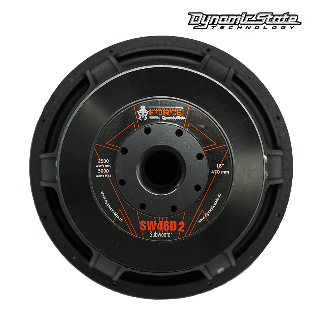 Dynamic State FORCE LIGHT SW46D2  сабвуфер 18    464 mm, Min RMS max  1500 2500 5000 Вт, 2+2 Ом, 33H (4)