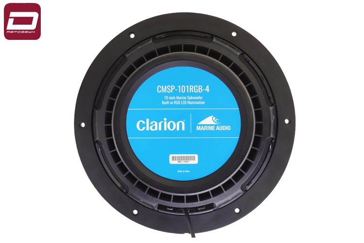 Clarion CMSP-101RGB-4 Морской 10-дюймовый сабвуфер серии Premium с RGB подсветкой. Номинальная мощно (2)