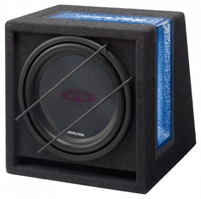 Alpine SBG-1244BR сабвуфер 30см в корпусе с фазоинвертором, RMS_макс.250_800 Вт, 4Ом, 94дБ, 28-200Гц