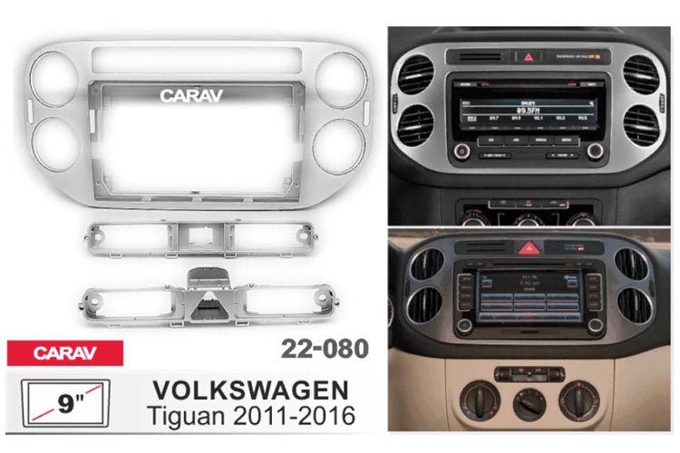 CARAV 22-080   9  монтажная рамка для VOLKSWAGEN Tiguan с 2007-11, Golf Plus c 2005---2014г