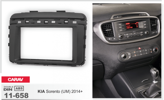 CARAV 11-658  переходная рамка магитолы 2DIN для KIA Sorento (UM) с 2014 г.