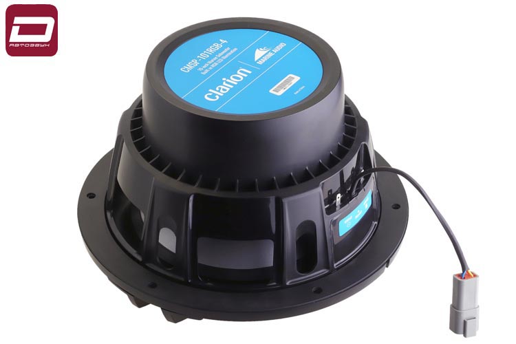 Clarion CMSP-101RGB-4 Морской 10-дюймовый сабвуфер серии Premium с RGB подсветкой. Номинальная мощно (1)