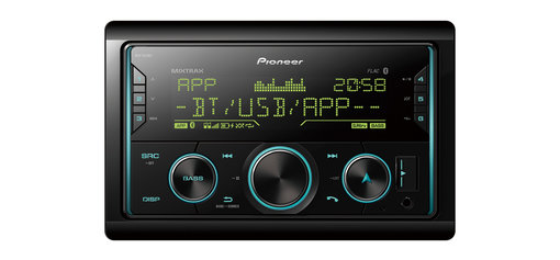 Pioneer MVH-S620BT  2 Din медиа ресивер MP3_WMA_WAV_AAC_FLAC, 4 х 50 Вт MOSFET, RDS, 3 RCA, USB и AU (1)