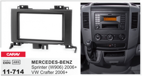 CARAV 11-714  переходная рамка магитолы 2DIN для MERCEDES-BENZ Sprinter(W906) с 2006г.   VW Crafter