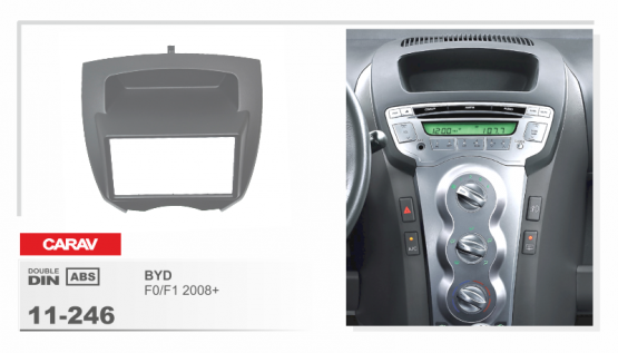 CARAV 11-246  переходная рамка магитолы 2DIN для BYD F0 F1 с 2008г.