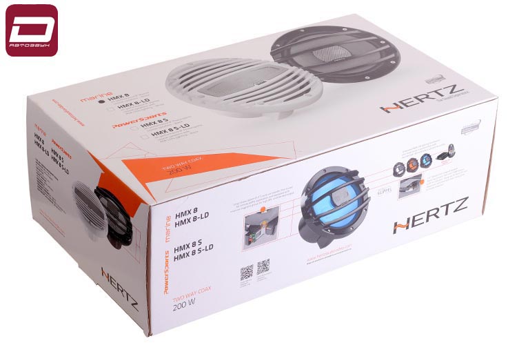 Hertz HMX 8 MARINE  2-х полосная акустика 20см, влагозащищённая, RMS_max_ 100_200 Вт, 4 Ом, 45-25000 (2)