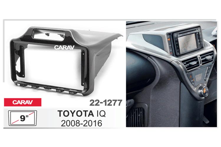 CARAV 22-1277  2 DIN Переходная рамка для магнитолы для TOYOTA IQ 2008-2016, 9  дюймов