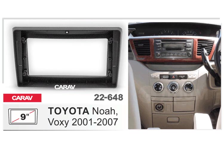 CARAV 22-648  2 DIN Переходная рамка для магнитолы для TOYOTA Noah, Voxy 2001-2007 , 9  дюймов