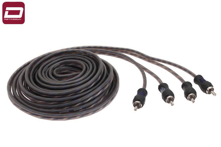 AUDIO NOVA RC1-5M ECO  Сигнальный кабель RCA, 2-х канальный, длинна 5м, витая пара, медный проводник