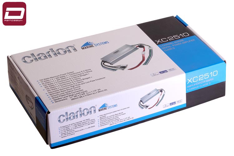 Clarion XC2510 Компактный  5-канальный системный усилитель для катеров, яхт и открытых транспортных (1)