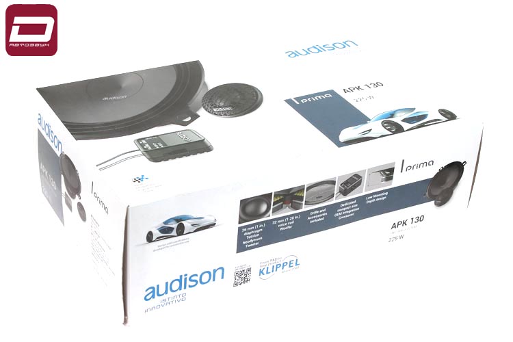 Audison Prima APK 130  2-х компонентная акустика 13см, RMS_max_ 75_225 Вт, 4 Ом, 70-20000 Гц, 93 дБ (1)