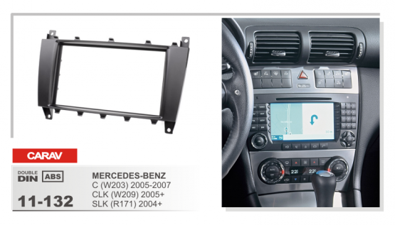 CARAV 11-132  переходная рамка магитолы 2DIN для MERCEDES C (W203) c 2005-2007г., CLK (W209) c 2005г