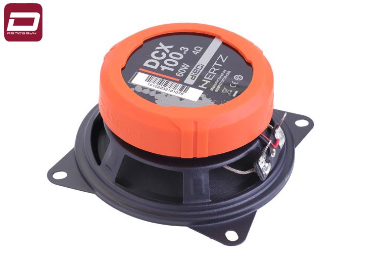 Hertz DCX 100.3  2-х полосная акустика 10см, 4 Ом, 30_60 Вт, 70-21000 Гц, 92 дБ_2,83 В_м, НЧ_ V-cone (1)