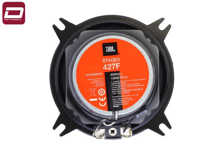 JBL STAGE3 427F  2-х полосная акустика 10см, RMS_max_ 30_90 Вт, 3 Ом, 75-20000 Гц, 90 дБ, Материал В (5)