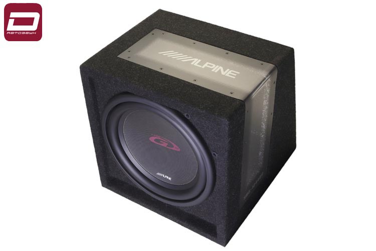 Alpine SBG-1244BR сабвуфер 30см в корпусе с фазоинвертором, RMS_макс.250_800 Вт, 4Ом, 94дБ, 28-200Гц (1)