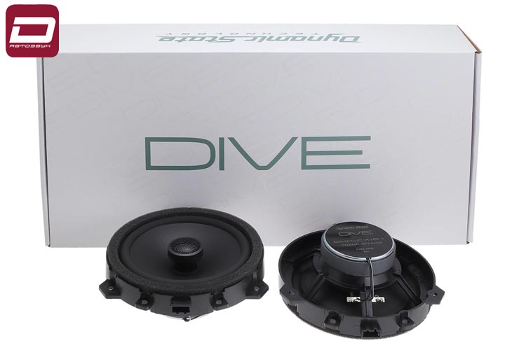Dynamic State DIVE DHK-CX16.1  2-х полосная коаксиальная акустика 16,5см (6,5_) для штатных мест (2)