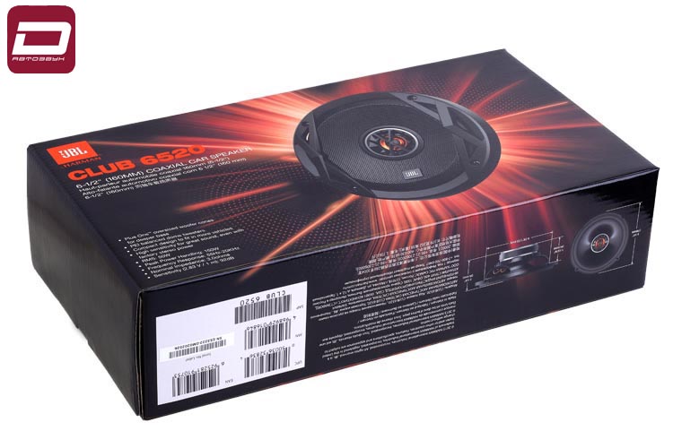 JBL CLUB 6520  2-х полосная акустика 16,5см, RMS_max_ 50_150 Вт, 3 Ом, 55-20000 Гц, 92 дБ, Материал (1)