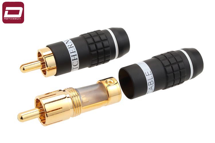 Tchernov Cable RCA Plug Standard 2 White  RCA коннектор, металл, d 7мм, белый, штука