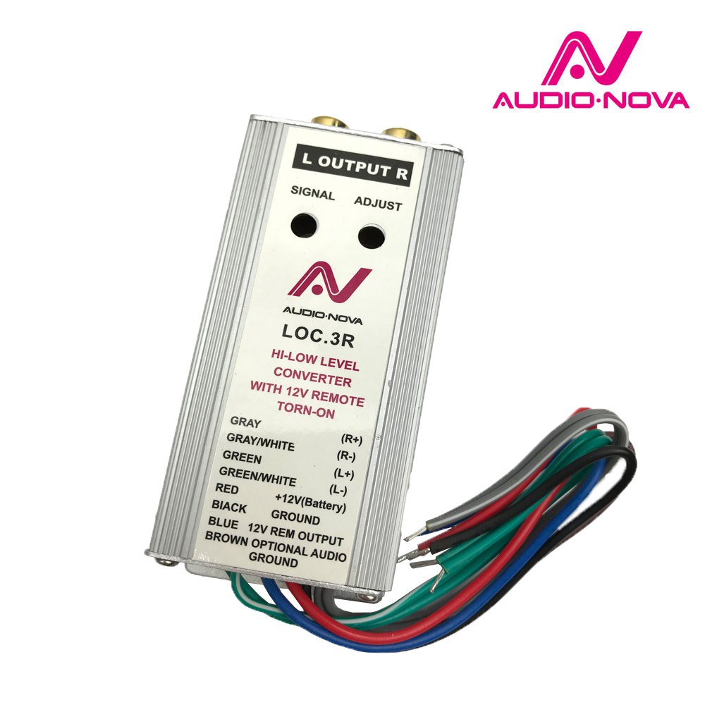 AUDIO NOVA LOC.3R  2-х канальный преобразователь акустического выхода ГУ, до 30Вт, в линейный RCA. С (1)