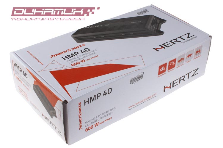 Hertz HMP 4D  4-х канальный усилитель, класс D, Мощность RMS (4 Ом, КГИ 1%), Вт _ 4 x 50 Мощность RM (1)