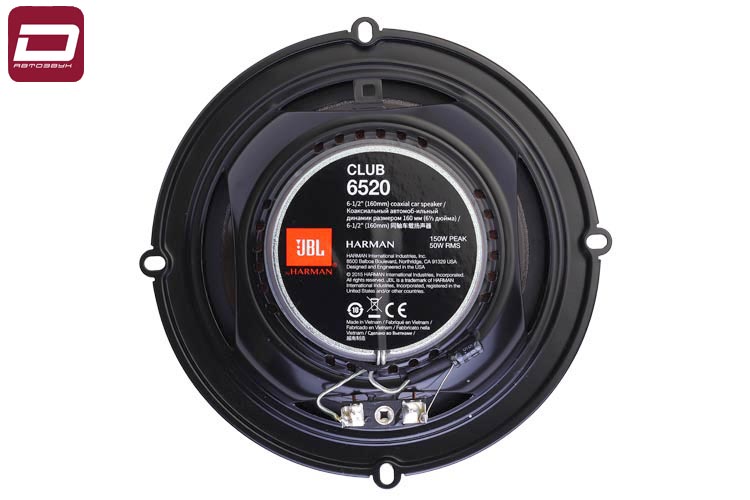 JBL CLUB 6520  2-х полосная акустика 16,5см, RMS_max_ 50_150 Вт, 3 Ом, 55-20000 Гц, 92 дБ, Материал (7)