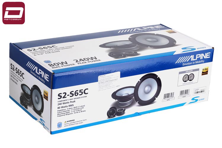 Alpine S2-S65C  2-х компонентная  акустика16,5 см, (1)