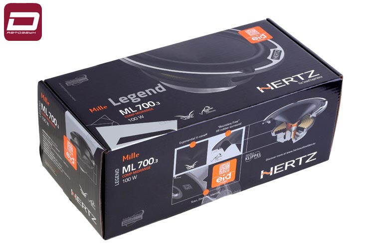 Hertz ML 700.3  диффузорный среднечастотник 7см пара, 4 Ом, 100 Вт при включении через ФВЧ 250 Гц, 1 (1)