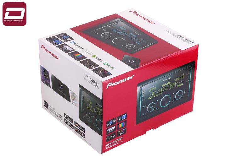 Pioneer MVH-S620BT  2 Din медиа ресивер MP3_WMA_WAV_AAC_FLAC, 4 х 50 Вт MOSFET, RDS, 3 RCA, USB и AU (2)