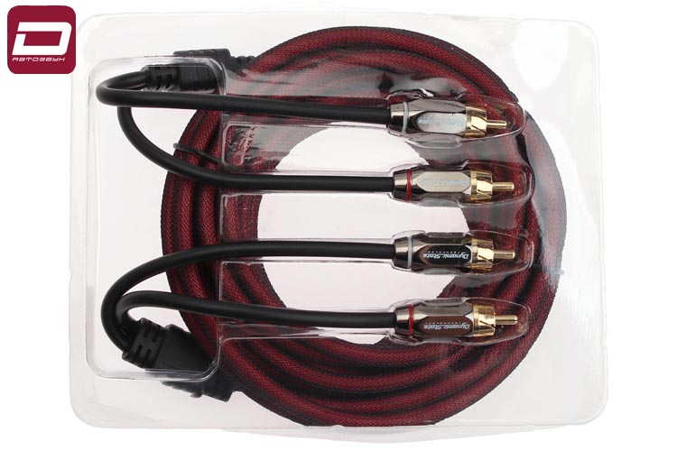 Dynamic State RCE-5.2 SERIES 2   Сигнальный кабель RCA, 2-х канальный, длинна 5м  4 прямых, позолоче (2)