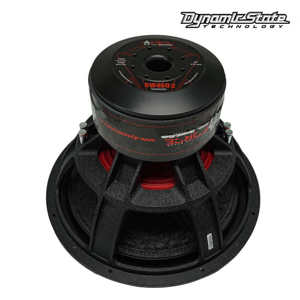 Dynamic State FORCE LIGHT SW46D2  сабвуфер 18    464 mm, Min RMS max  1500 2500 5000 Вт, 2+2 Ом, 33H (3)